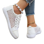 Damen Sneakers mit floraler Spitze und leichter Sohle R&B