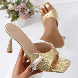 Damen High Heel Sandalen mit stilvollen Verzierung R&B