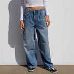 Damen Weit geschnittene Jeans im lässigen Oversized-Stil R&B