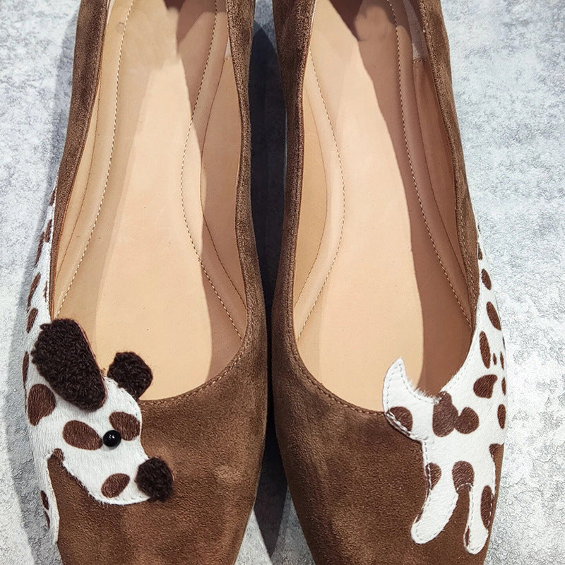 Damen Elegante und verspielte Ballerinas mit tierischen Applikationen R&B