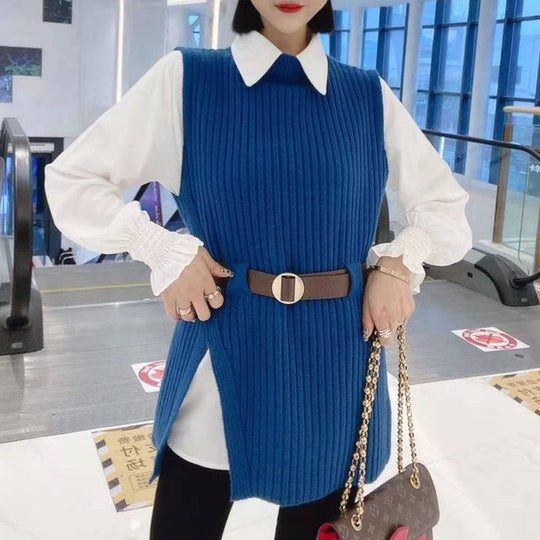 Damen Strickkleid mit Gürtel R&B