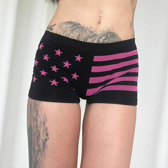 Damen Komfortable Boxershorts mit patriotischem Design R&B