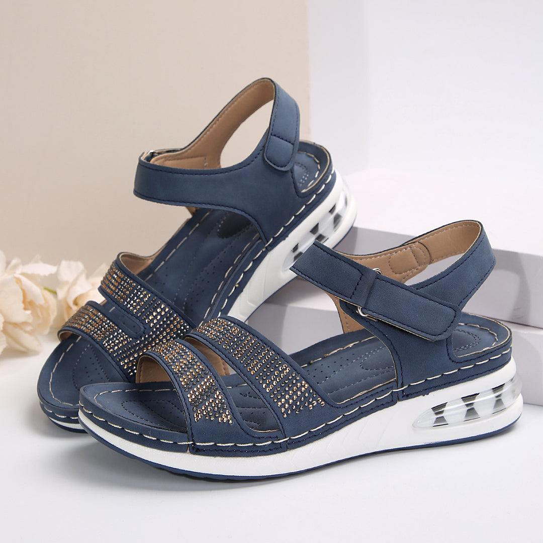 Damen bequeme Sandalen mit glitzernden Akzenten R&B