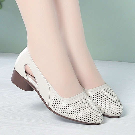Damen Komfortable Ballerinas mit perforiertem Design und bequemer Sohle R&B