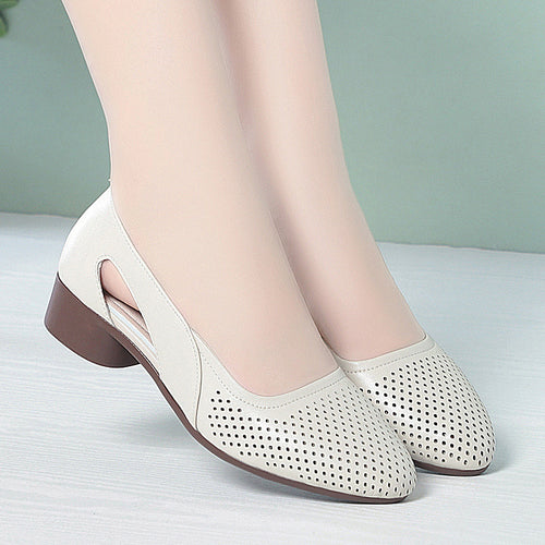 Damen Komfortable Ballerinas mit perforiertem Design und bequemer Sohle R&B