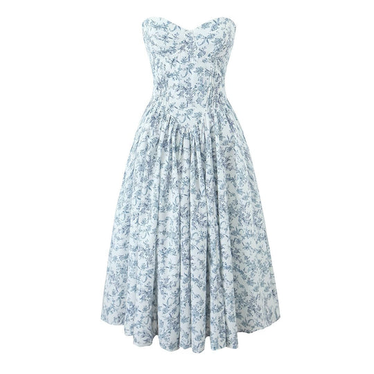 Damen Ballkleid mit herzförmigem Ausschnitt und floralem Print R&B