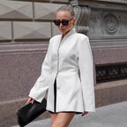 Damen Oversized Blazerjacke mit elegantem Revers und modischem Schnitt R&B