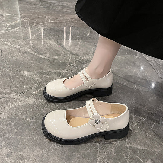 Damen Ballerina-Schuhe mit floralem Dekor und komfortablem Riemchen R&B