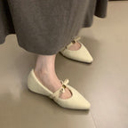 Damen elegante Ballerinas mit dekorativem Schleifenakzent und weichem Innenfutter R&B