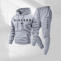 Damen Sweatshirt- und Jogginghose-Set mit modernem Schriftzug und praktischen Taschen