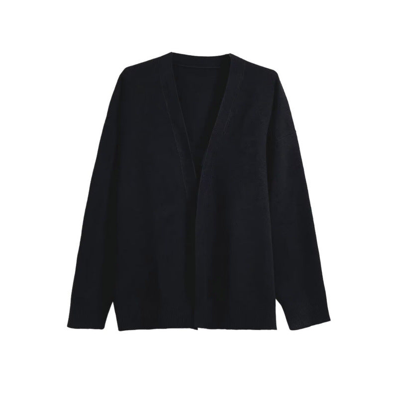 Damen lässiger Pullover mit klassischem Rundhalsausschnitt und langem Arm R&B