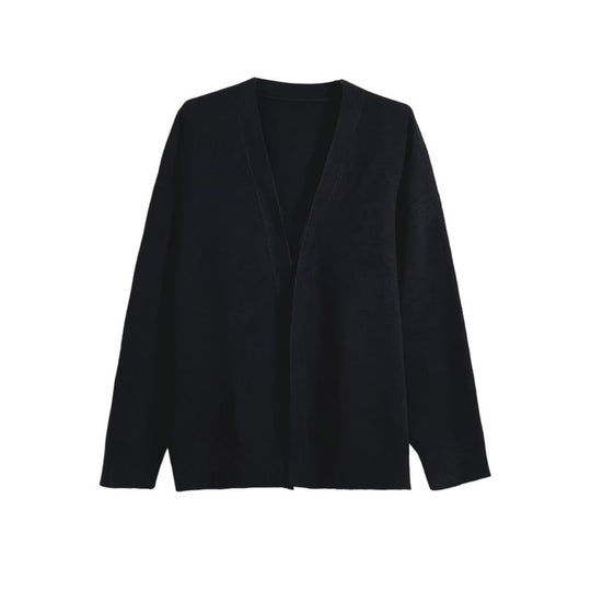 Damen lässiger Pullover mit klassischem Rundhalsausschnitt und langem Arm R&B
