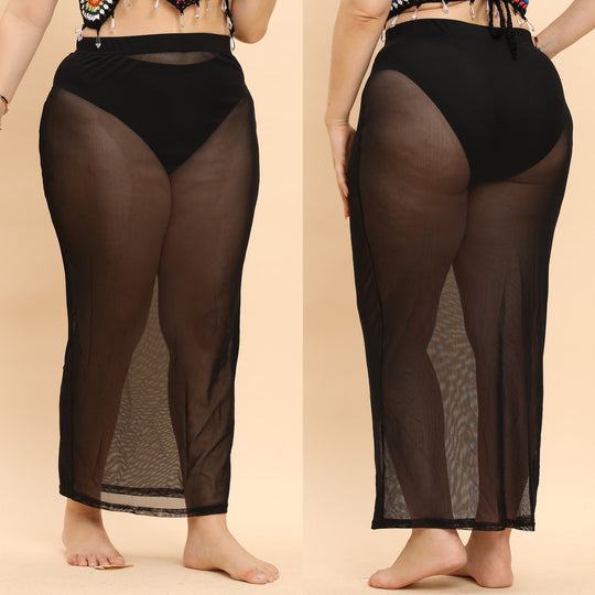 Damen transparente Strandlänge Sarong R&B