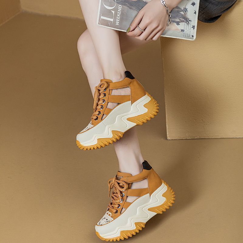 Damen Sportliche High-Top Sneakers mit rutschfester Profilsohle und atmungsaktivem Obermaterial R&B