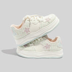 Damen Sportliche Sneakers mit verspieltem Sternen-Motiv und atmungsaktiver Oberflächenstruktur