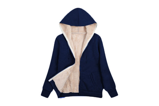 Damen Kuschelige Fleecejacke mit hohem Kragen und praktischem Reißverschluss R&B