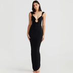 Damen Figurbetontes Maxikleid mit raffiniertem Cut-Out und zeitgemäßem Design R&B