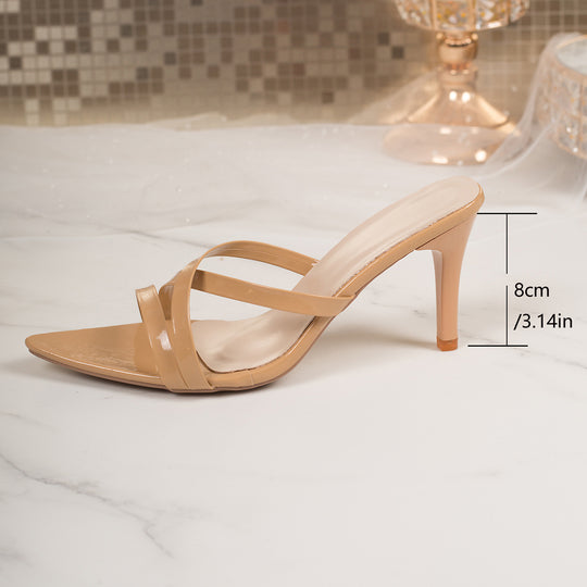 Damen Elegante Slingback-Pumps mit glänzenden Riemchen R&B