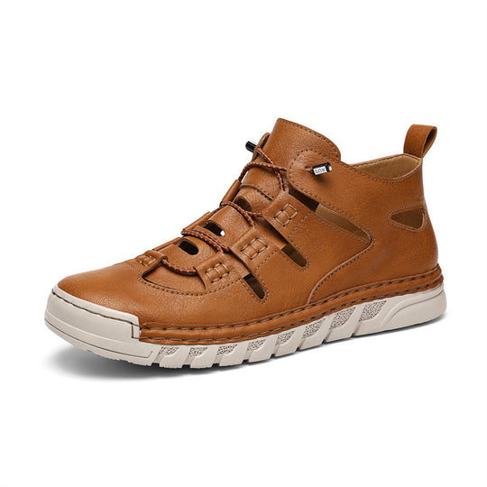 Herren Orthopädische Ledersandalen mit verstellbarem Riemensystem R&B