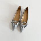 Damen elegante Slingpumps mit verspieltem Rüschen-Design und feinem Riemen