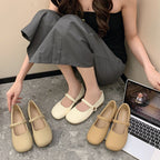 Damen Ballerina-Schuhe mit verstellbarem Riemchen und komfortablem Fußbett R&B