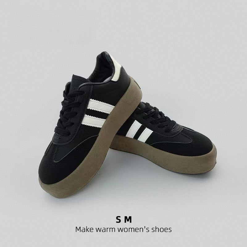 Damen Trendige Sneakers mit dicker Sohle und sportlichem Design