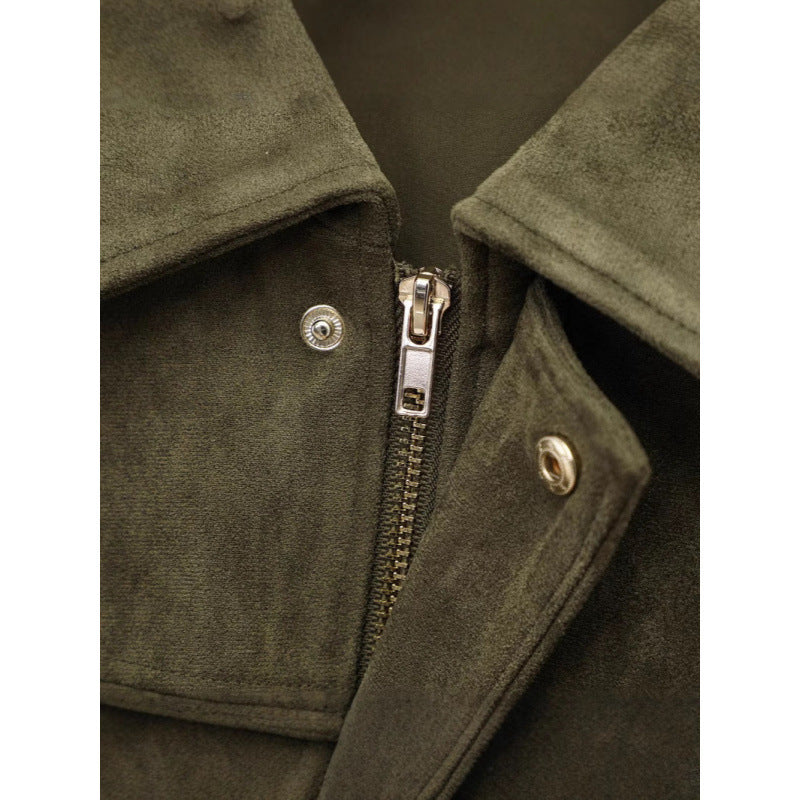 Damen modische Oversize-Jacke mit verstecktem Bund und Schulterdetails R&B