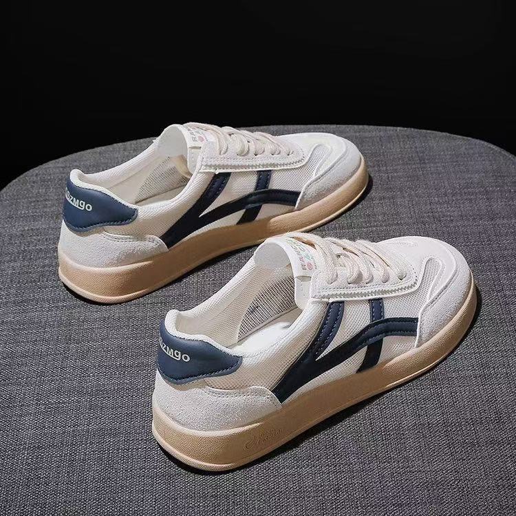 Damen Sneakers im lässigen Retro-Stil mit atmungsaktiven Mesh-Einsätzen und dämpfender Sohle R&B