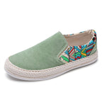 Damen Slip-On Espadrilles mit buntem Ethnodruck R&B