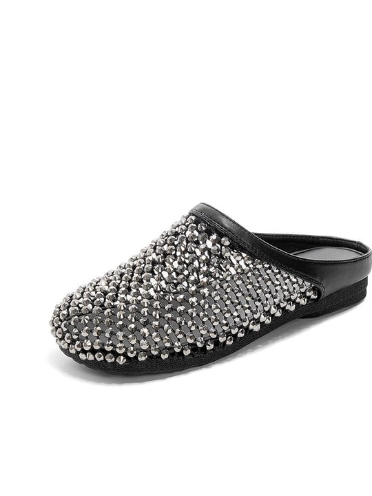 Damen modische Pantoletten mit eleganter Strassverzierung und bequemer Sohle R&B