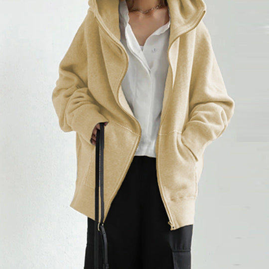 R&B | Lässige Jacke mit Kapuze und Reißverschluss