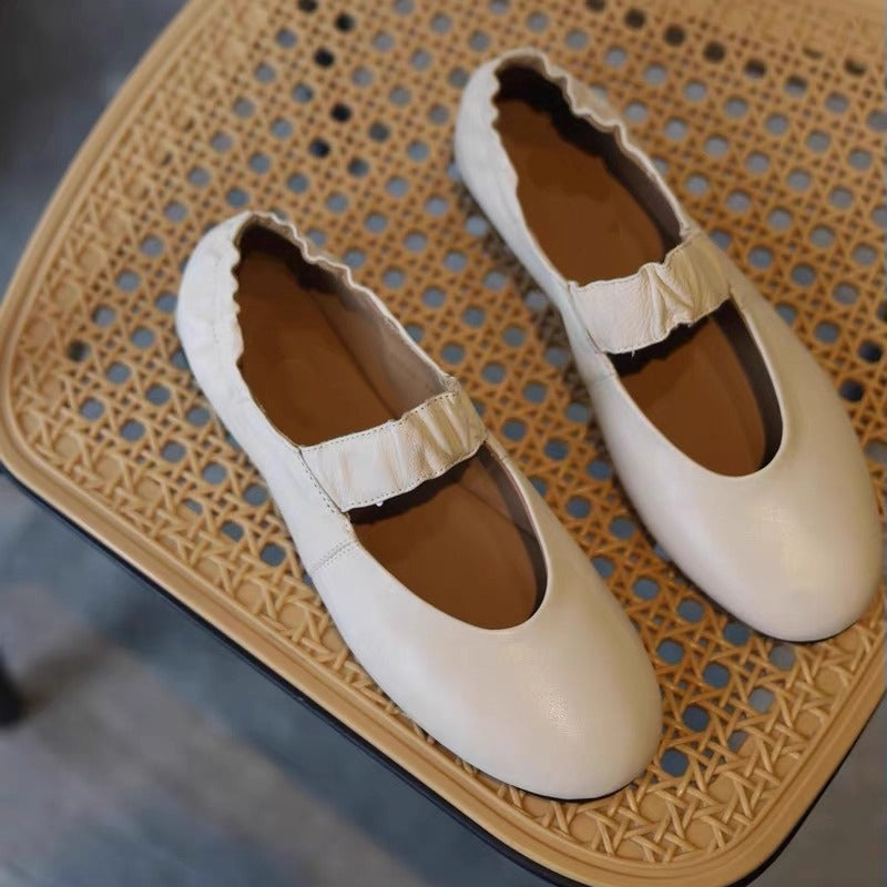 Damen Ballerinas mit elastischem Riemen und weichem Innenfutter R&B