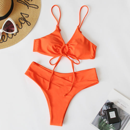 Damen Sportives Bikini-Set mit verstellbaren Trägern R&B