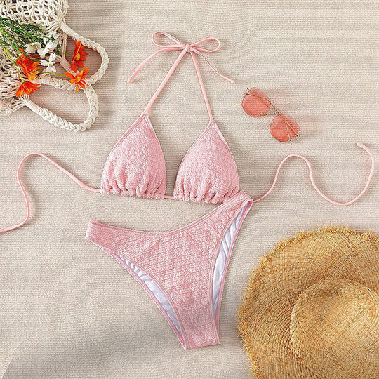 Damen Triangel-Bikini mit luftiger Wickelröcke R&B