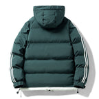 Herren nan gesteppte Kapuzen-Winterjacke mit Thermofutter, seitlichen Kontraststreifen und winddichter Außenhülle R&B