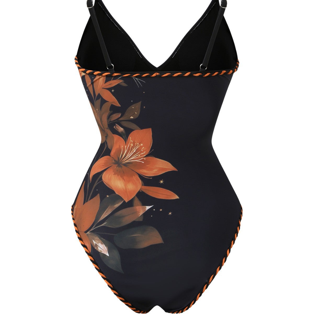 Damen R&BBadeanzug mit floralem Design und transparentem Wickelrock R&B