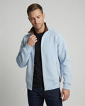 Minimalistischer Unisex Cardigan 430g Baumwolle mit Doppel-Reißverschluss