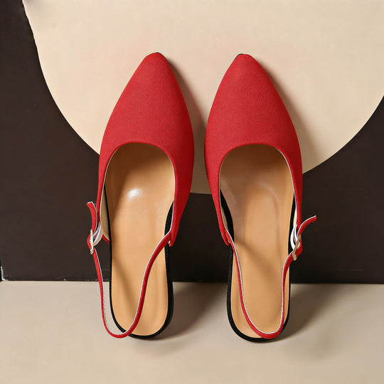 Damen Elegante Slingback-Pumps mit modischem Ketten-Detail R&B