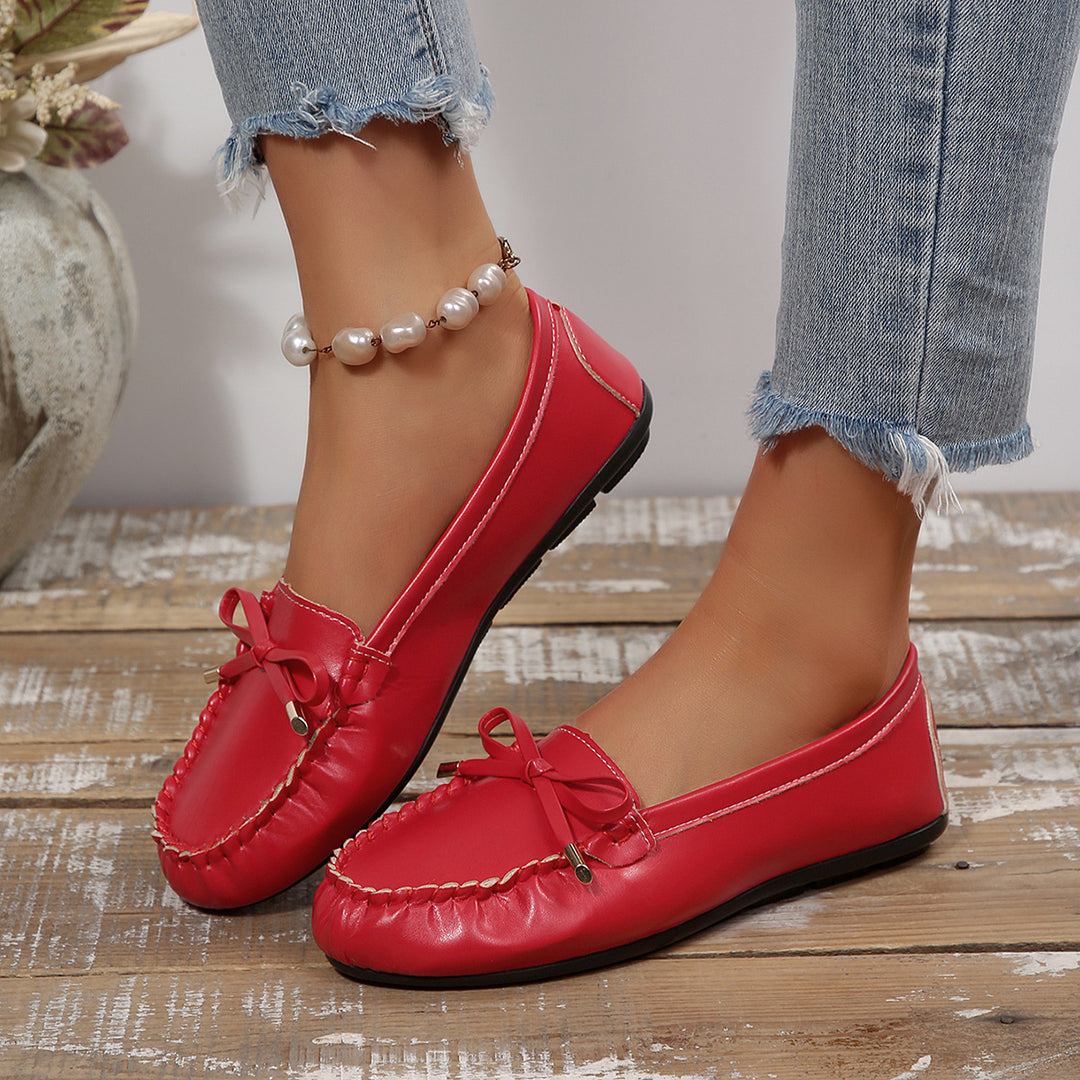 Damen Mokassins mit elegantem Schleifen-Detail und komfortabler Sohle R&B