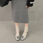 Damen Ballerinas mit dekorativen Riemchen und modischem Glanz R&B