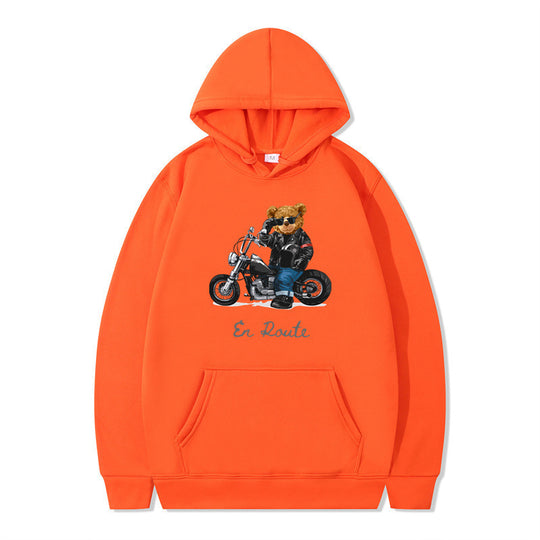 Damen Kapuzenpullover mit einzigartigem Bärenmotiv und lässiger Passform R&B