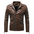 Herren Leder Bikerjacke mit Taschen