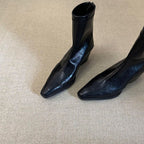 Damen Stiefeletten mit spitz zulaufendem Design und elegantem Blockabsatz