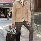 Herren modische Freizeitjacke mit elegantem Kragen