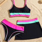 Damen Bikinikleid mit modischem Cut-Out und farbigen Akzenten R&B