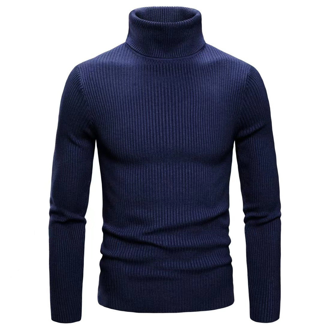 Herren Hochwertiger Rollkragenpullover aus feiner Rippstruktur R&B