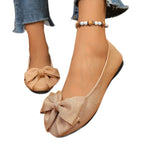 Damen Ballerinas mit stilvollem Schleifenakzent und elastischer Sohle R&B