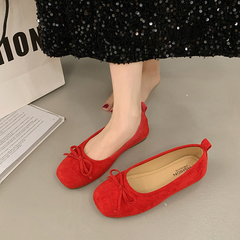 Damen Ballerinas mit feinem Schleifen-Detail aus柔igem Material R&B