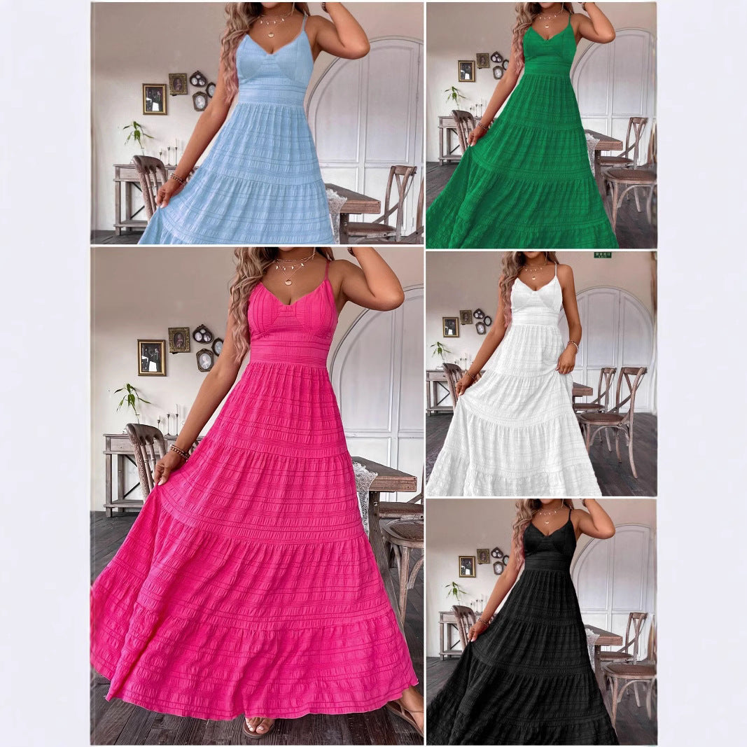 Damen Maxikleid mit femininer Silhouette und luftiger Struktur R&B