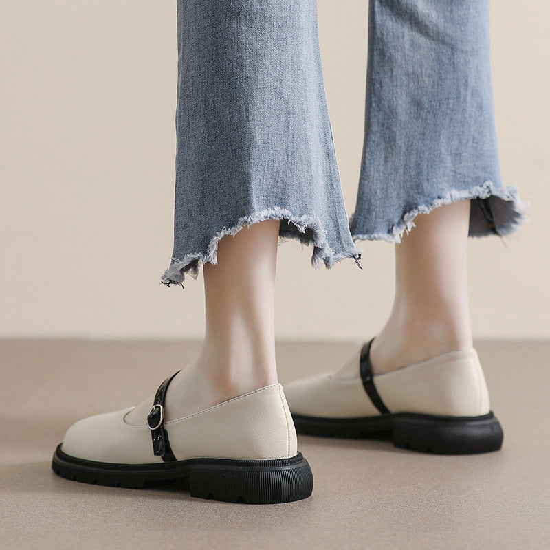 Damen Mary-Jane Ballerinas mit praktischem Riemen und stabiler Sohle